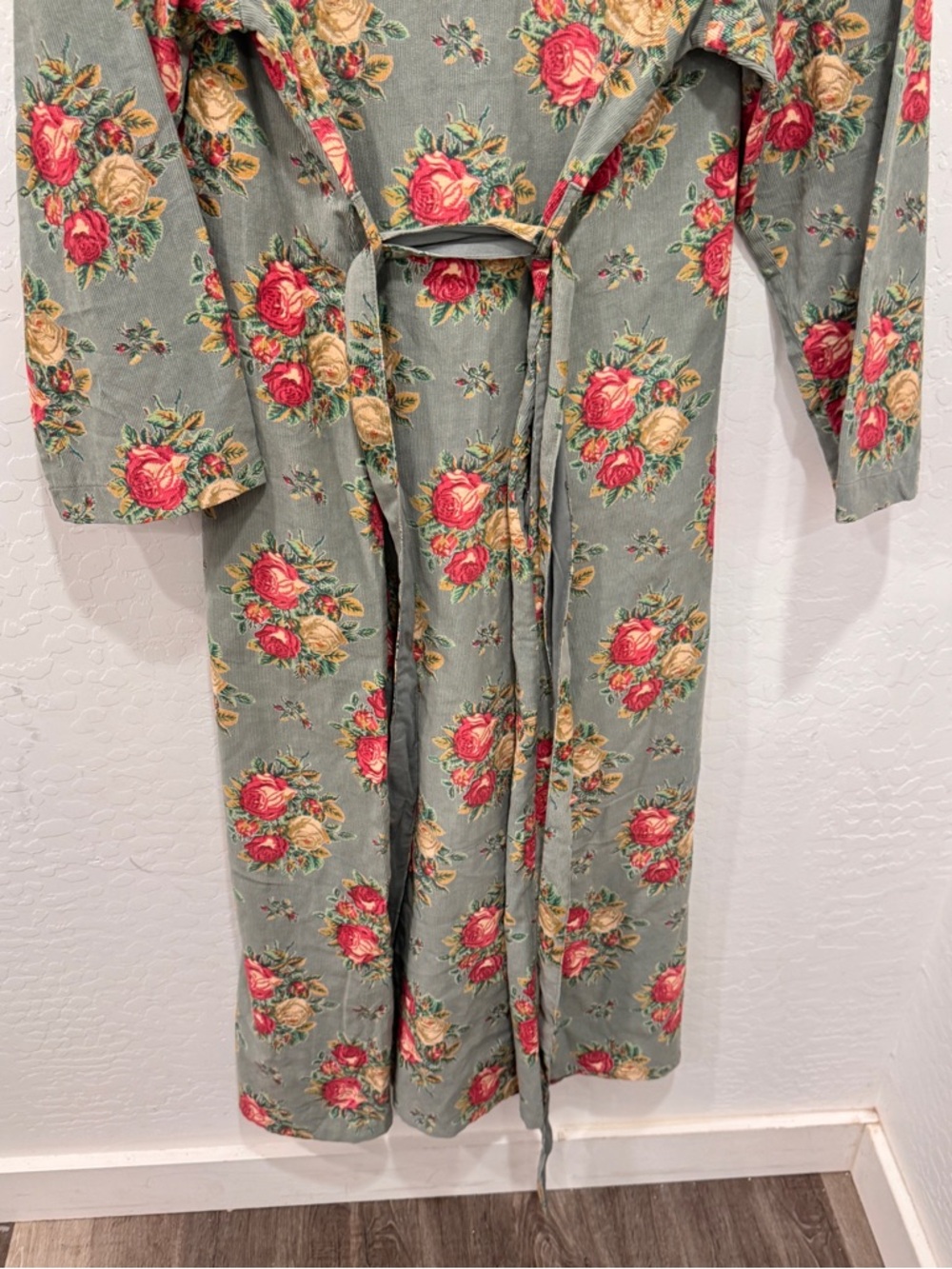 April Cornell Genevieve Corduroy Shirt Dress Women’s XXL Floral Cotton Midi - Picture 7 of 11